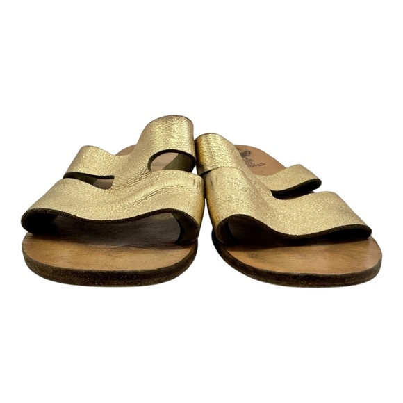 Ancient Greek Sandals metallic gold Apteros slip-on size EU 40 US 9.5 - Picture 3 of 8